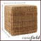 Casafield Handwoven Pouf Ottoman Footrest, Woven Seagrass Ottoman, Decorative Indoor Boho Home Accent for Living Room